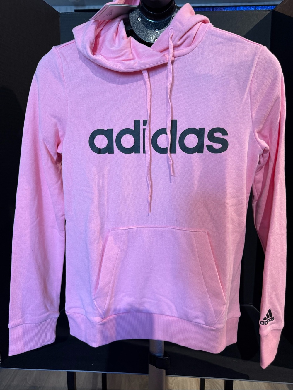 adidas Women's Pink Logo Hoodie Sweater SIZE XS